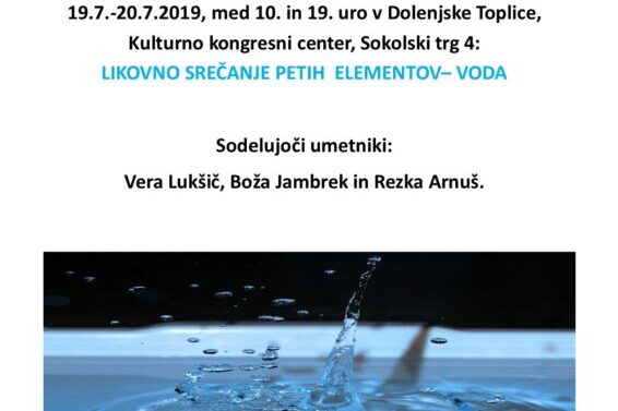 Forma Viva Trebnje likovno srečanje petih elementov Voda Dol